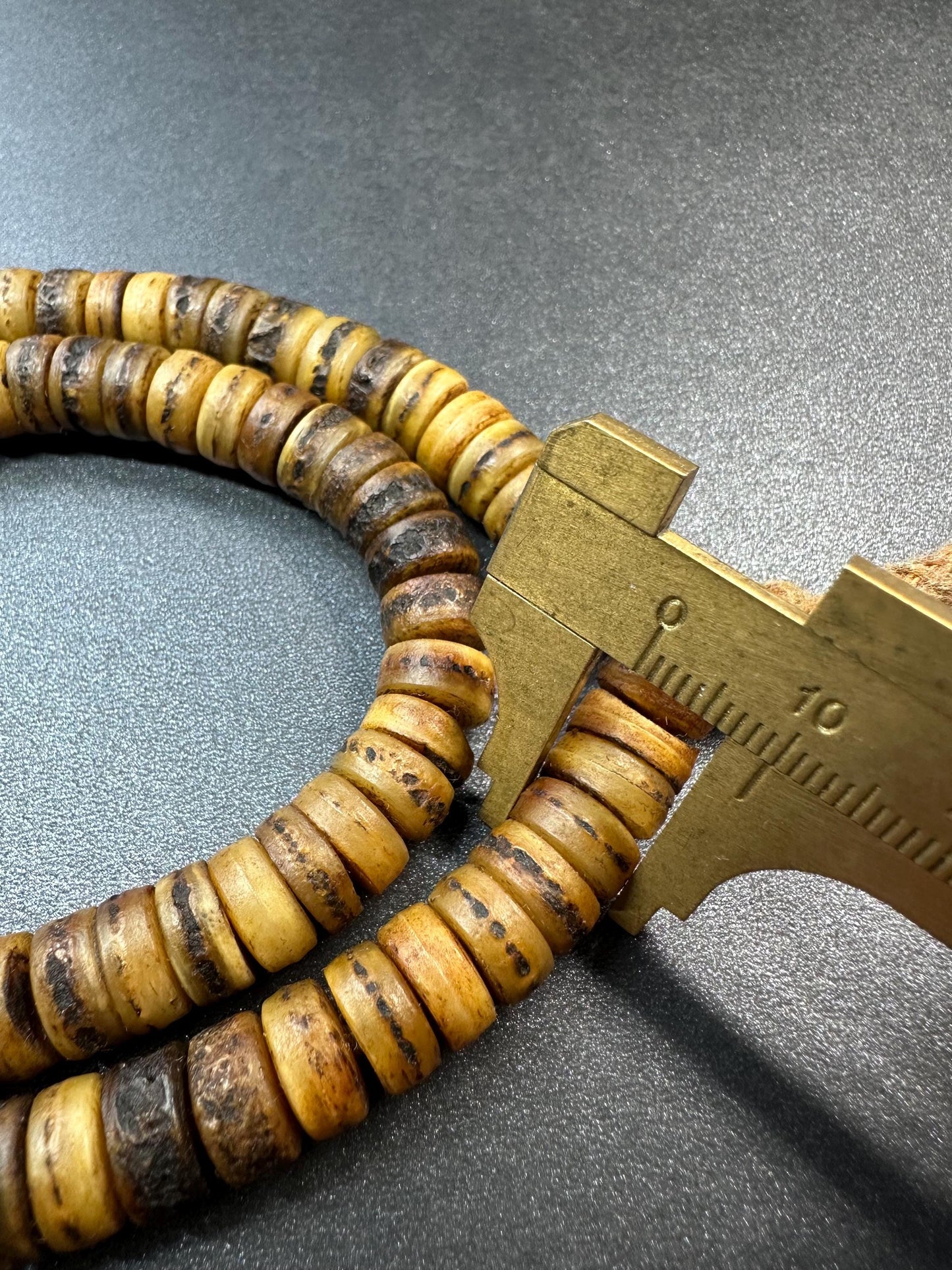 Handcrafted 10mm Yak Bone Kapala Mala | 108 Beads | 20 Tibetan Buddhist Rosary | Impermanence Symbol | Ritual Prayer Beads | Vintage Spirit