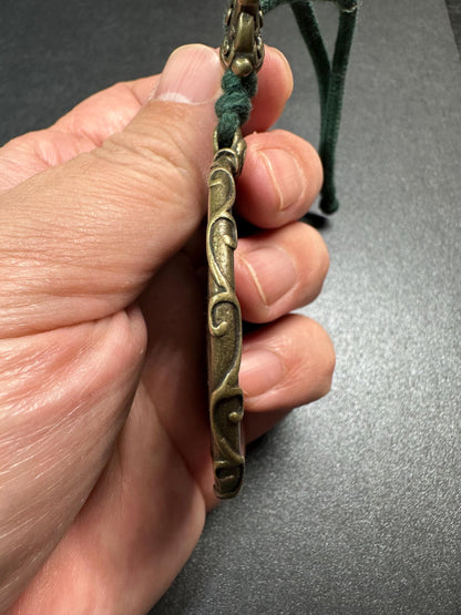 Large Brass Nine Palace Bagua Amulet | Garuda Feng Shui Pendant | Tibetan Zodiac Protection Talisman