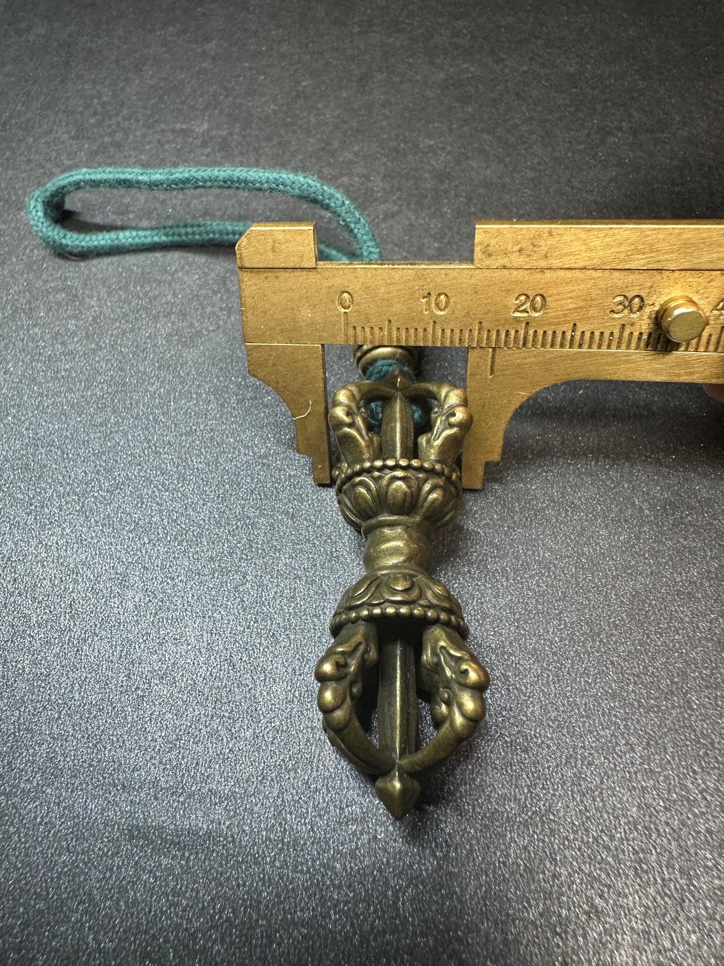 Handmade Brass FourPronged Double Dorje Pendant | Tibetan Vajra Phurba Protection Amulet Necklace | Small Ritual Tool from Nepal