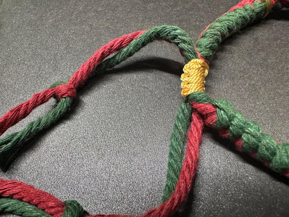 Nepal Tibet Yak Bone Garuda & Citipati Skull Bracelet  HandBraided Buddhist Protection Talisman