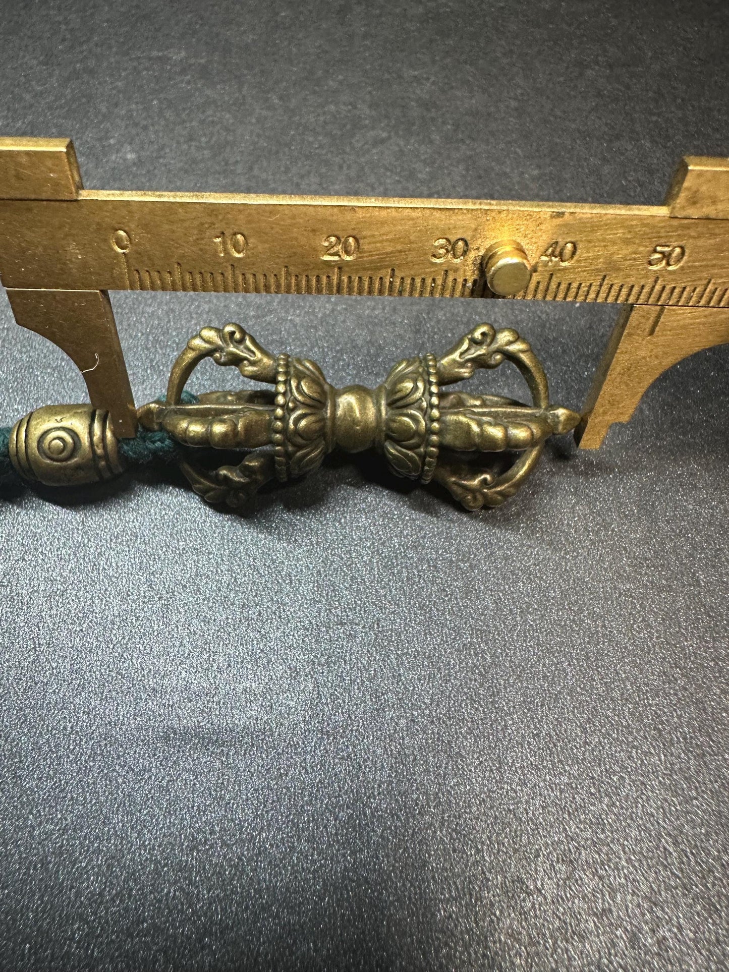 Handmade Brass FourPronged Double Dorje Pendant | Tibetan Vajra Phurba Protection Amulet Necklace | Small Ritual Tool from Nepal